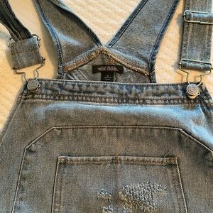 Wild fable distressed overalls